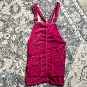 Top shop Motto Pink Velvet Overall Dress